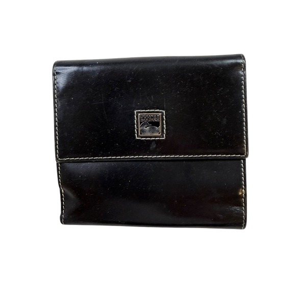 Dooney & Bourke Handbags - Dooney & Bourke Black Leather Bifold‎ Wallet Made in Italy